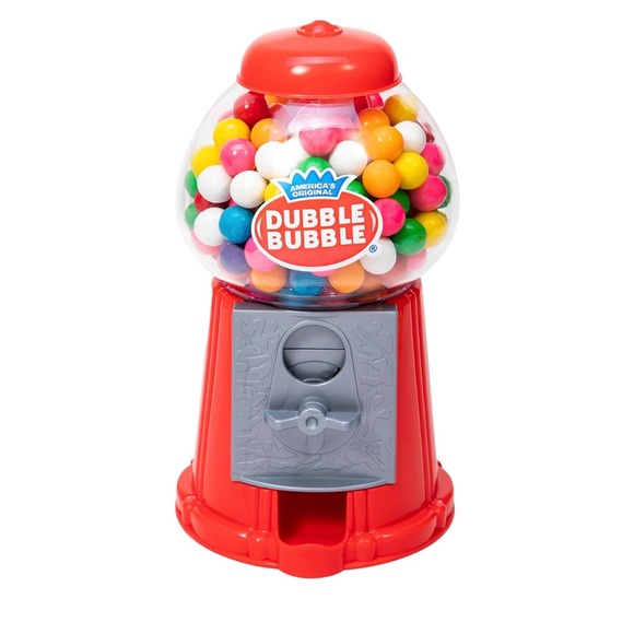 NEW! Classic Retro Gumball Coin Bank Toy Includes 45 Dubble Bubble Gumballs Red - Picture 1 of 10